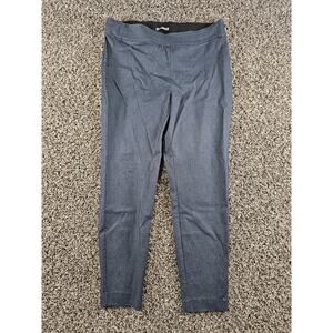 Maurices Womens Sz L Short Pull On Slim Leg Dress Pants Slate Blue